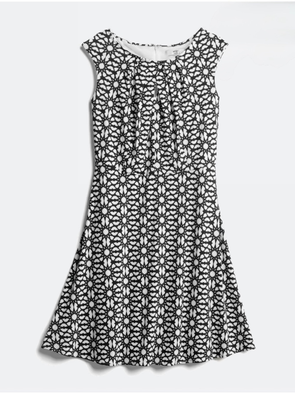 Maggy London Black and White Floral Lace Midi Dress